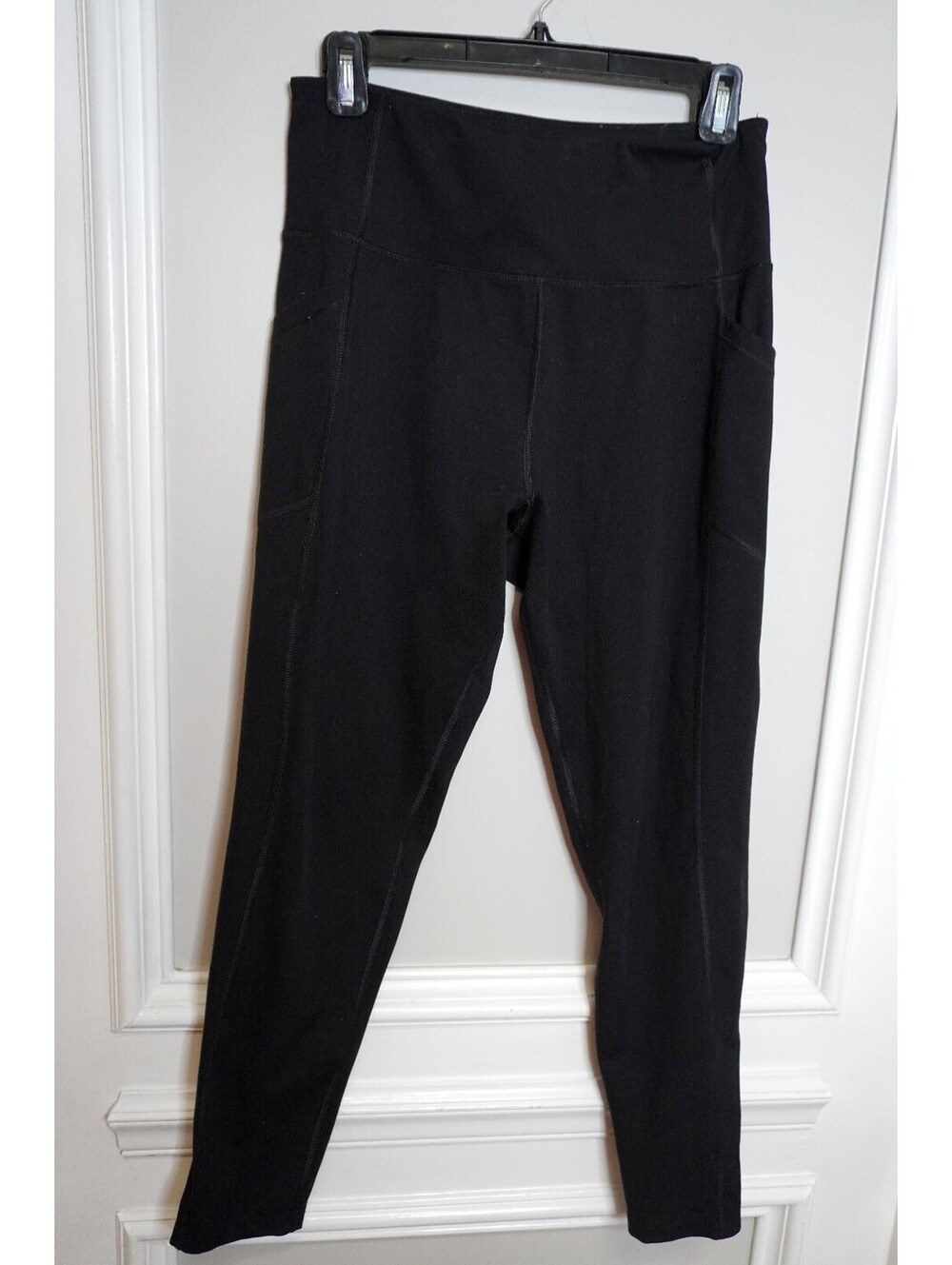 Calvin Klein Performance Black High-Waisted Leggings with Side Pockets, Size L/G